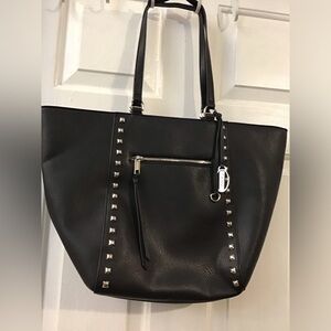 Black Studded Tote Bag